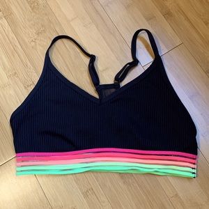 VS Pink sports bra neon and black